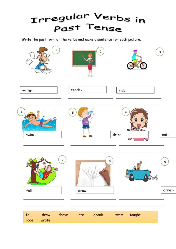 Notes On Irregular Verbs In Past Tense - Notes - MyPrivateTutor UAE