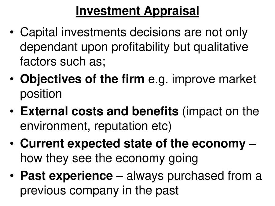 PPT On Capital Investment Appraisal - PowerPoint Slides ...