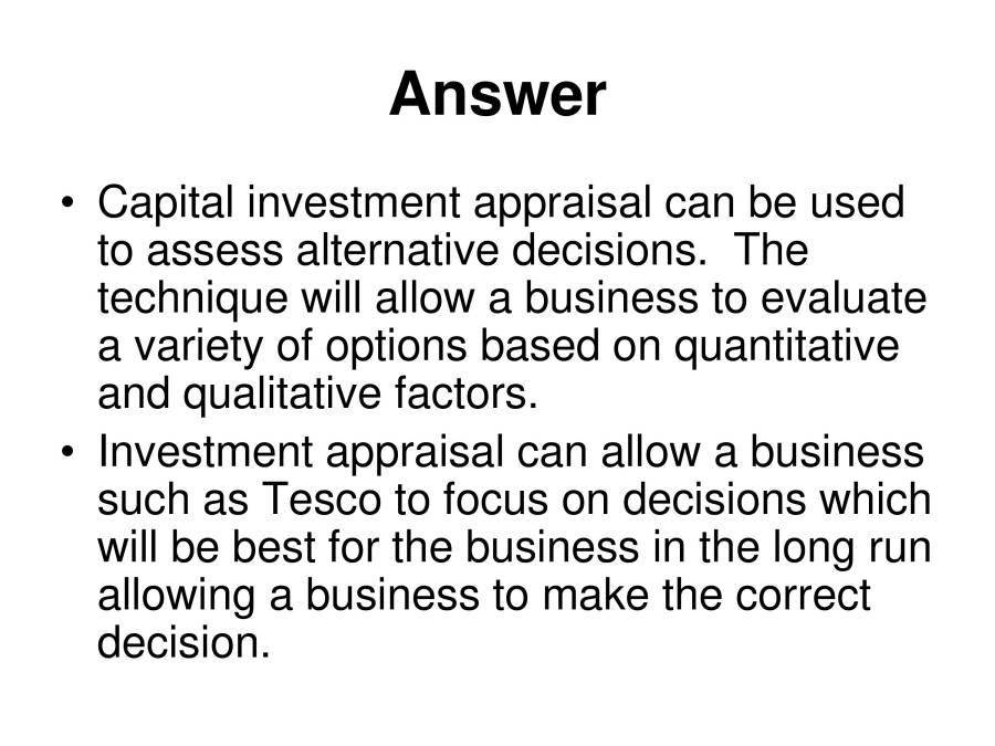 PPT On Capital Investment Appraisal - PowerPoint Slides ...